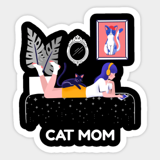 cat mom Sticker